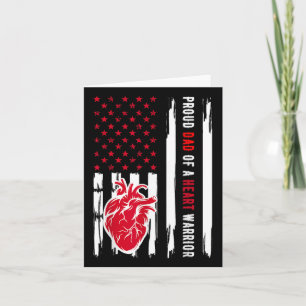 Proud Dad Of A Heart Warrior Chd Awareness Card