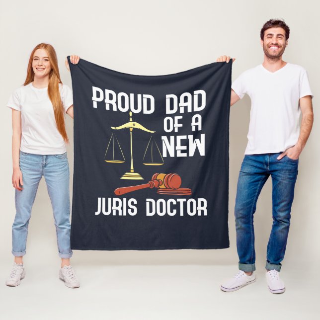 Proud Dad of A Juris Doctor Novelty Fleece Blanket (In Situ)