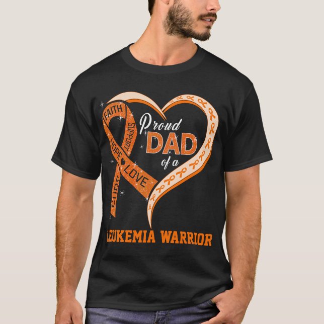Proud Dad Of A Leukaemia Warrior T-Shirt (Front)