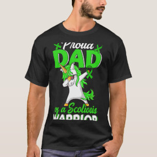 Proud Dad Of A Scoliosis Warrior Green Ribbon Gran T-Shirt