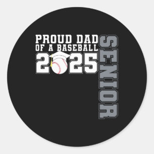 Proud Dad Of A Sell Senior 2025 Classic Round Sticker