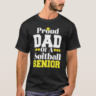 Proud Dad Of A Softball Senior Vintage Softball T-Shirt