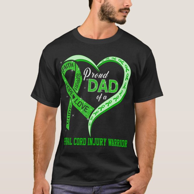 Proud Dad Of A Spinal Cord Injury Warrior T-Shirt (Front)