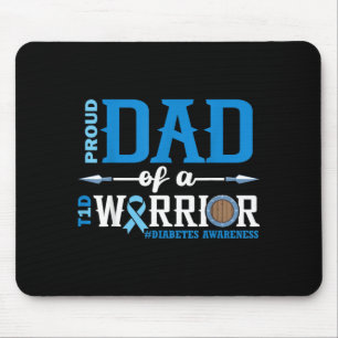 Proud Dad Of A T1d Warrior Diabetes Awareness Mouse Pad