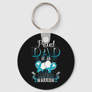 Proud Dad Of An Alopecia Warrior Gift Key Ring