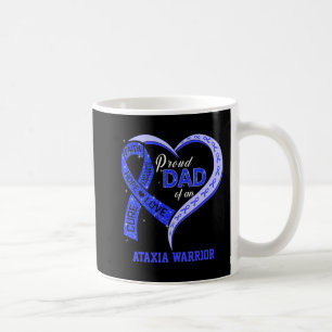 Proud Dad Of An Ataxia Warrior Blue Ribbon Matchin Coffee Mug