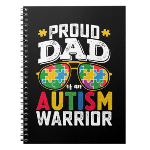 Proud Dad Of An Autism Warrior Family Notebook