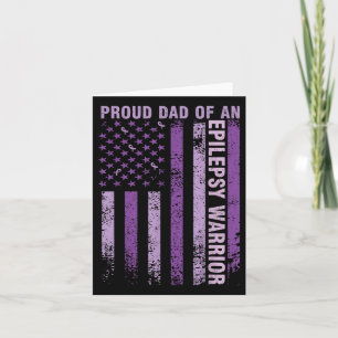 Proud Dad Of An Epilepsy Warrior Epilepsy Awarenes Card
