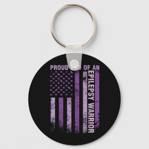 Proud Dad Of An Epilepsy Warrior Epilepsy Awarenes Key Ring