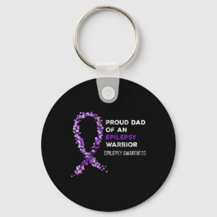 Proud Dad of an Epilepsy Warrior Epilepsy Awarenes Key Ring
