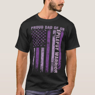 Proud Dad Of An Epilepsy Warrior Epilepsy Awarenes T-Shirt