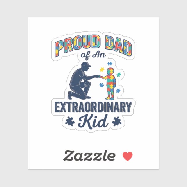 Proud Dad of an Extraordinary Kid Autism Vector De (Sheet)