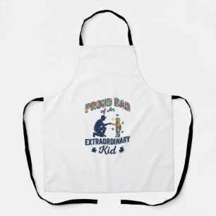 Proud Dad of an Extraordinary Kid Autism Vector De Apron