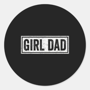 Proud Dad Of Girls Awesome Shirt For Mens Dad Fath Classic Round Sticker