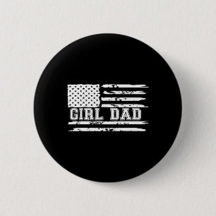 Proud Dad Of Girls Father Of Girls For Dad Xmas Fa 6 Cm Round Badge