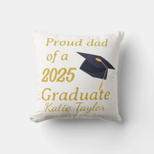 Proud dad of graduate cushion