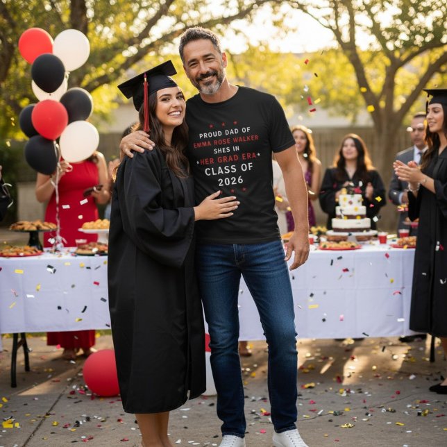 Proud Dad of Her Grad Era Class of 2026 T-Shirt (Creator Uploaded)