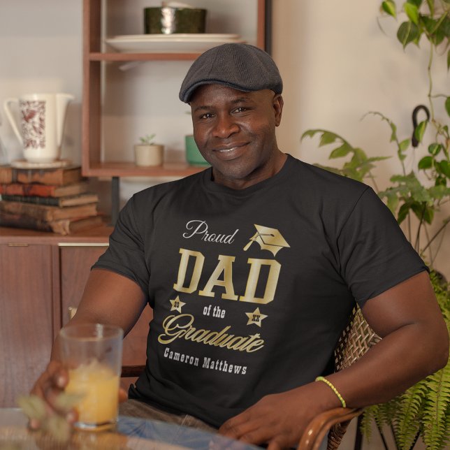 Proud Dad of the Graduate Name Graduation Tri-Blend Shirt (Creator Uploaded)