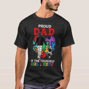 Proud Dad Of The Toughest Girl I Know Cute Puzzle T-Shirt