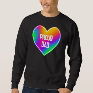 Proud Dad Rainbow Heart Men's Sweatshirt