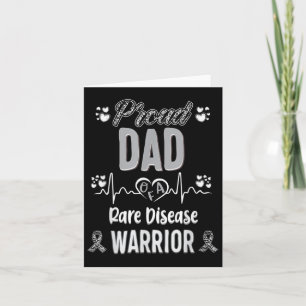 Proud Dad Rare Disease Warrior Awareness Ribbon Ze Card