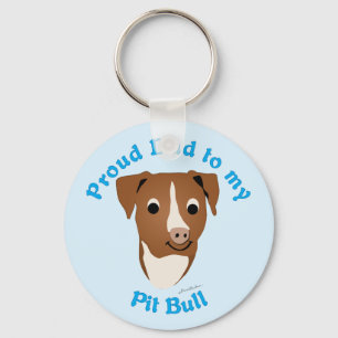 Proud Dad to my Pit Bull Key Ring
