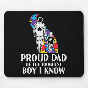 Proud Dad Toughest Boy Autism Awareness Asd Daddy  Mouse Pad