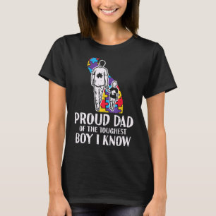 Proud Dad Toughest Boy Autism Awareness Asd Daddy T-Shirt
