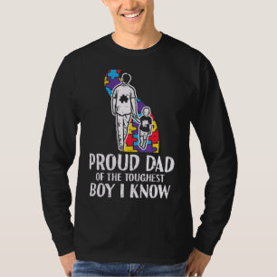 Proud Dad Toughest Boy Autism Awareness Asd Daddy T-Shirt