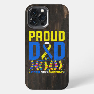 Proud Dad World Down Syndrome Awareness Day Ribbon iPhone 13 Pro Max Case