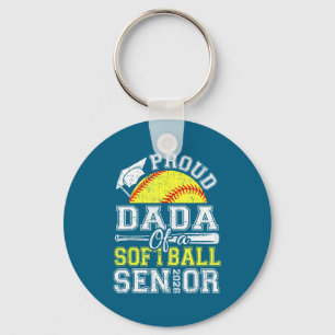 Proud Dada 2026 Senior Softball Key Ring