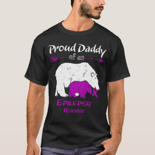 Proud Daddy Bear Epilepsy Awareness T-Shirt