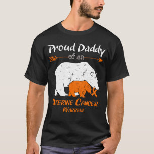 Proud Daddy Bear Uterine Cancer Awareness T-Shirt