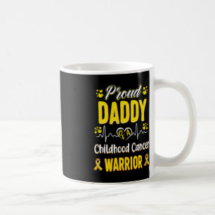 proud Daddy Childhood cancer warrior awareness rib Coffee Mug