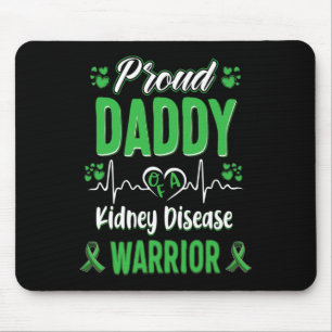 Proud Daddy Kidney Disease Warrior Awareness Ribbo Mouse Pad