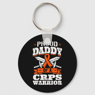 Proud Daddy Of A Crps Warrior Rsd Awareness Ribbon Key Ring
