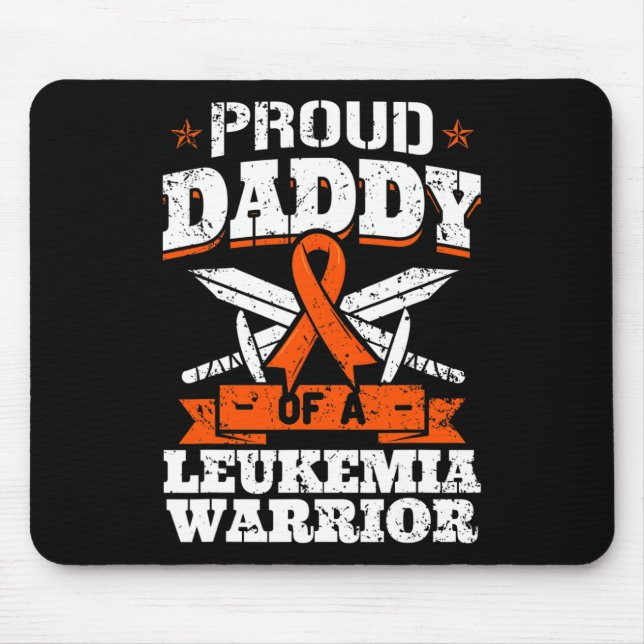 Proud Daddy Of A Leukaemia Warrior Dad Awareness B Mouse Pad (Front)
