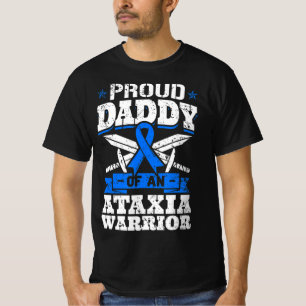 Proud Daddy Of An Ataxia Warrior Awareness Ribbon T-Shirt