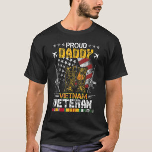 Proud Daddy Of Vietnam Veteran Us Flag Proud Vet T-Shirt
