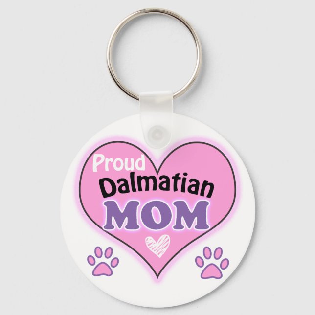 Proud Dalmatian Mum Key Ring (Front)
