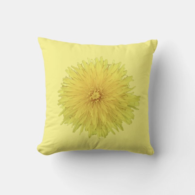 Proud Dandelion Flower. Cushion (Front)