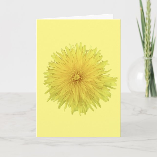 Proud Dandelion Flower - transparent. Card (Front)