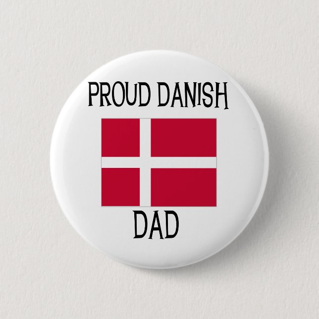 Proud Danish Dad 6 Cm Round Badge (Front)