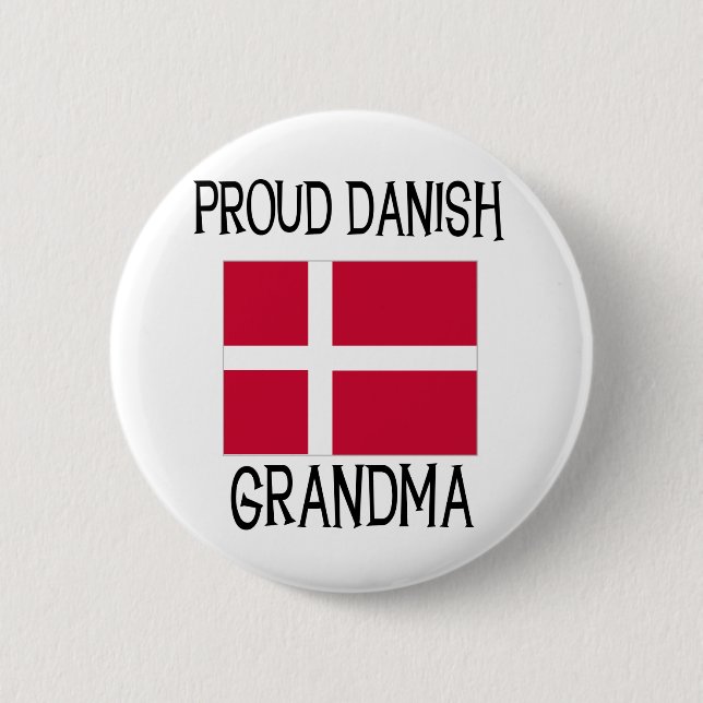 Proud Danish Grandma 6 Cm Round Badge (Front)