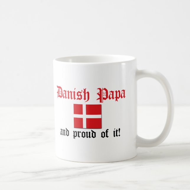 Proud Danish Papa Coffee Mug (Right)
