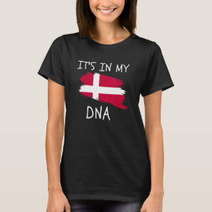 Proud Danish Pride It's In My DNA Denmark Flag T-Shirt