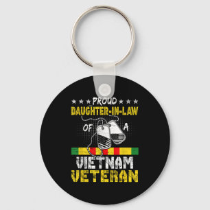 Proud Daughter In Law Of A Vietnam Veteran Fathers Key Ring