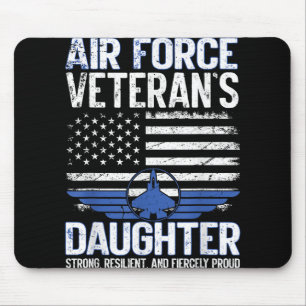 Proud Daughter Of A Air Force Veteran Daughter Vet Mouse Pad