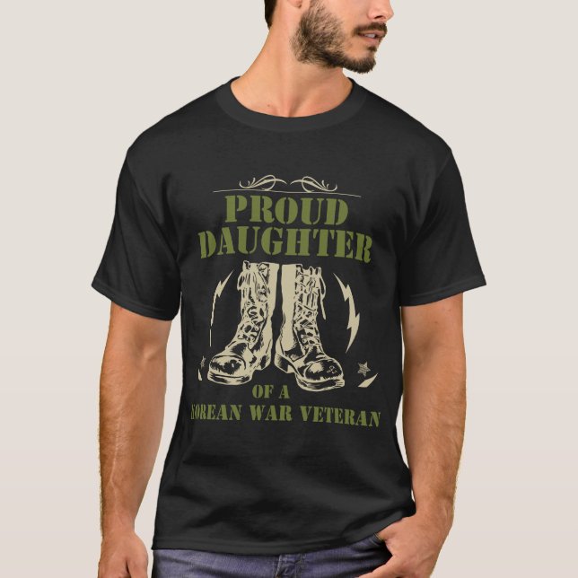 Proud Daughter Of A Korean War Veteran T-Shirt (Front)