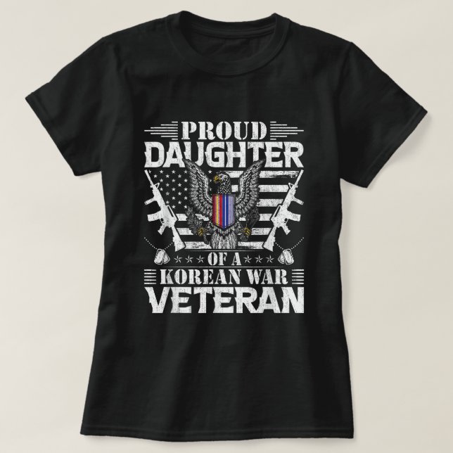Proud Daughter of a Korean War Veteran T-Shirt (Design Front)